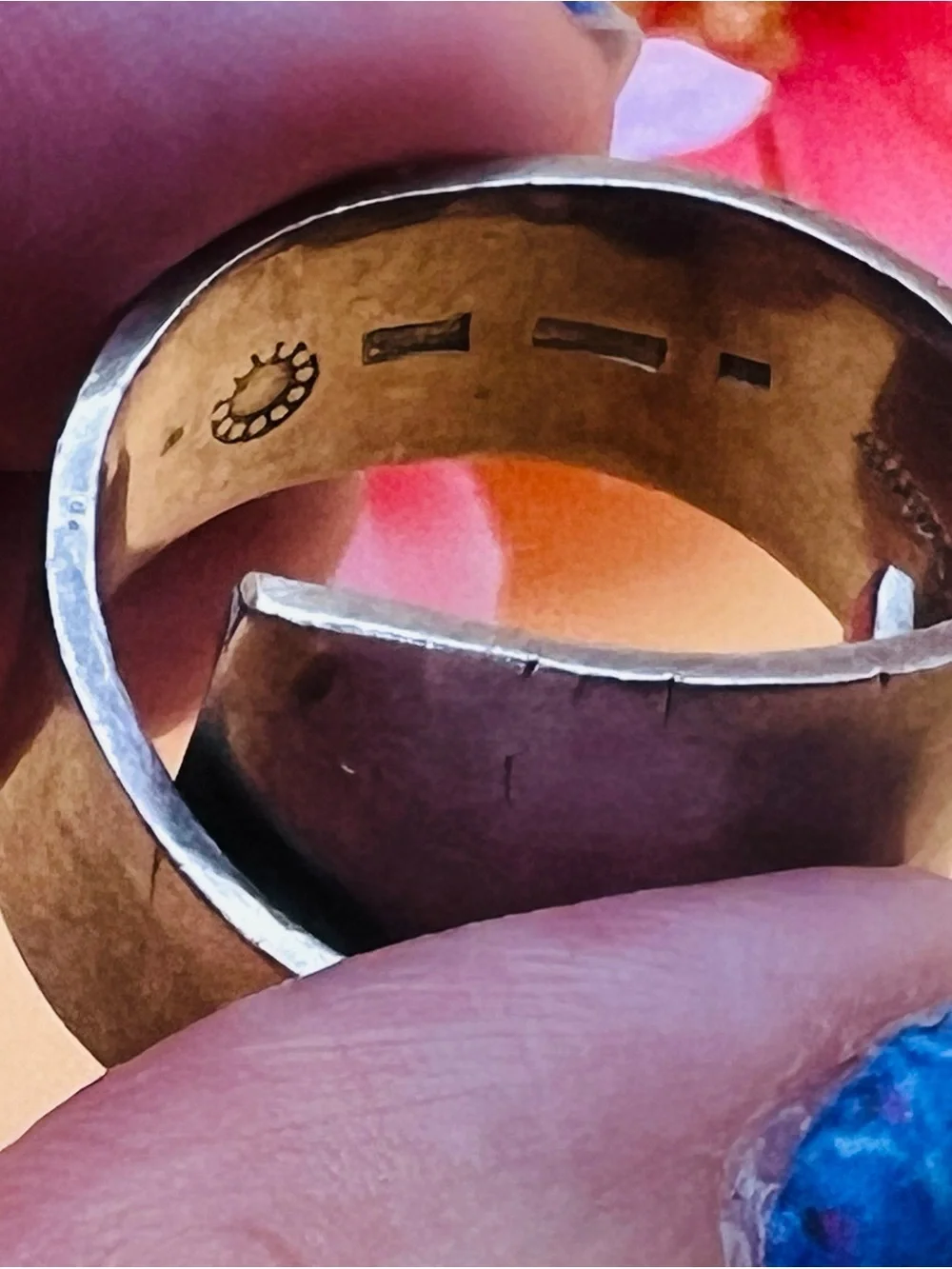Silver double Wrap Band Ring size 7.5, stamped